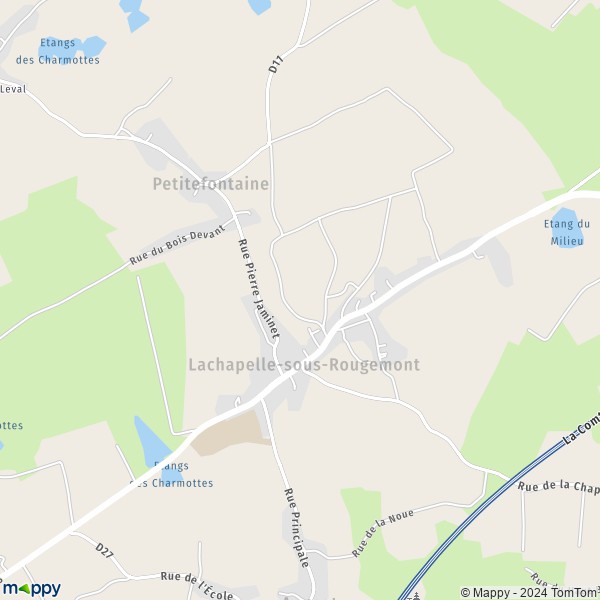 La carte pour la ville de Lachapelle-sous-Rougemont 90360