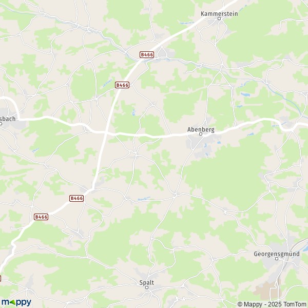 La carte pour la ville de 91183 Abenberg
