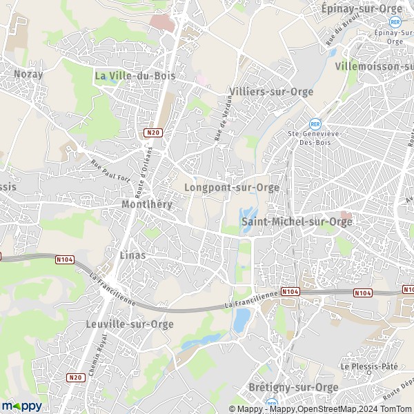 La carte pour la ville de Longpont-sur-Orge 91310
