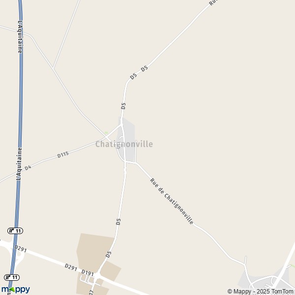 La carte pour la ville de Chatignonville 91410