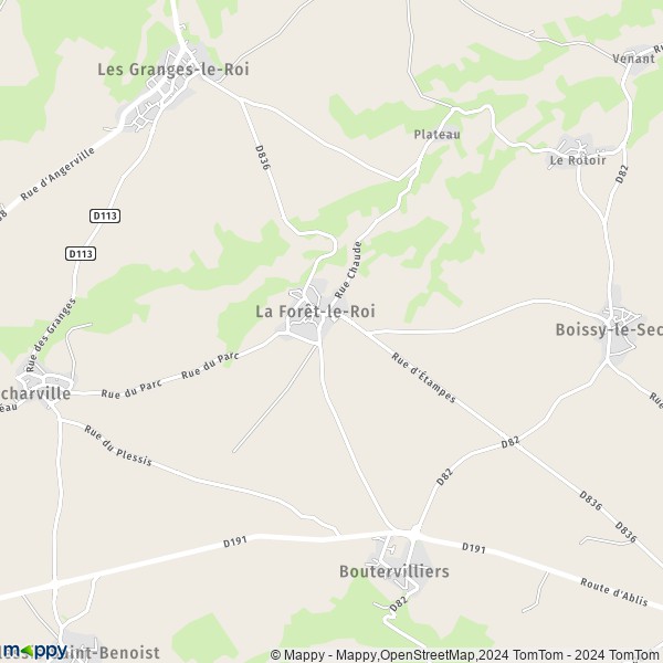 La carte pour la ville de La Forêt-le-Roi 91410