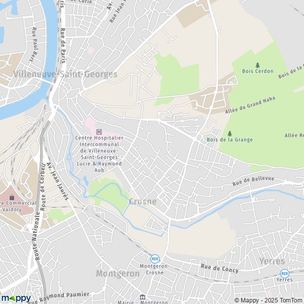 La carte pour la ville de Crosne 91560