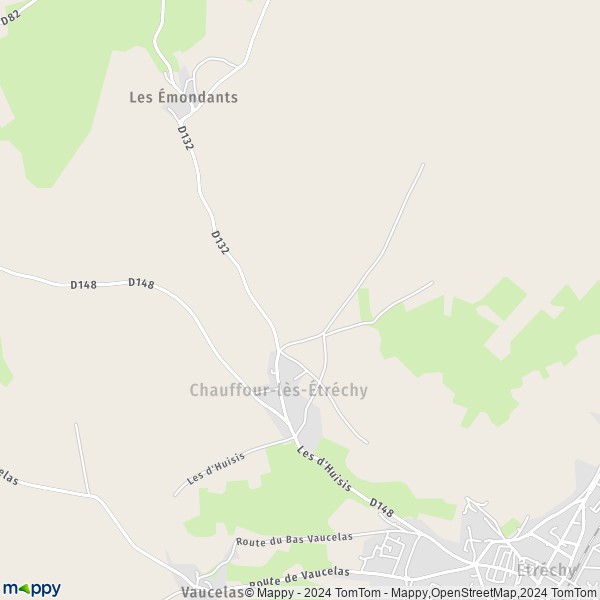 La carte pour la ville de Chauffour-lès-Étréchy 91580