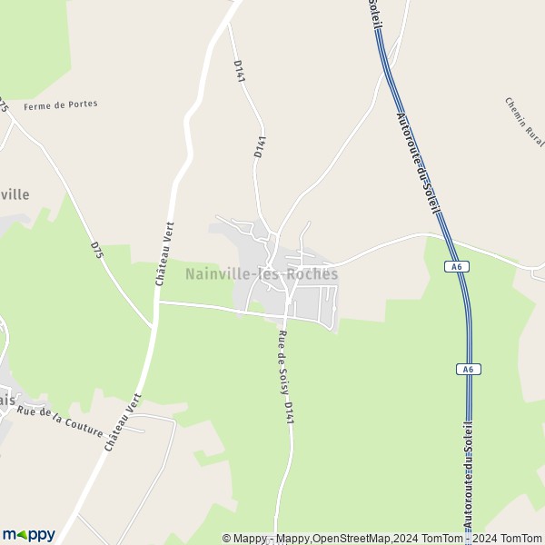 La carte pour la ville de Nainville-les-Roches 91750