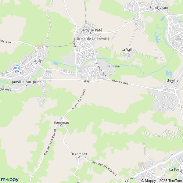 La carte pour la ville de Bouray-sur-Juine 91850