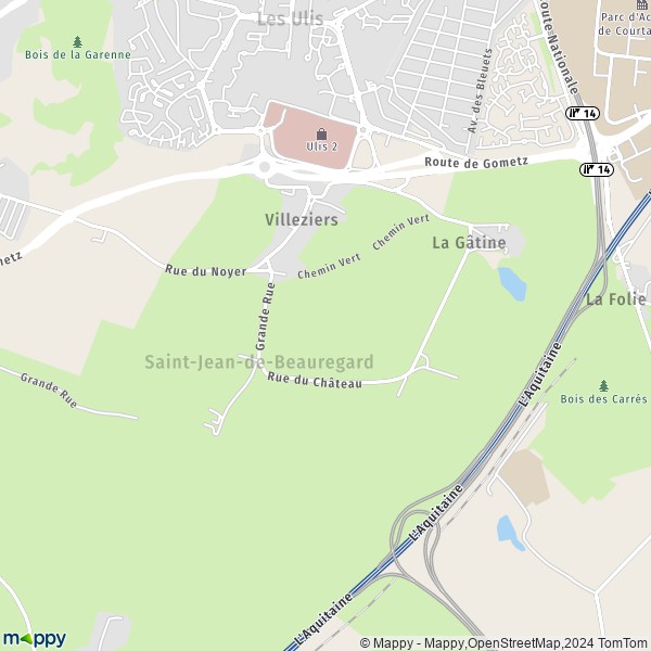 La carte pour la ville de Saint-Jean-de-Beauregard 91940