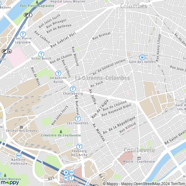 La carte pour la ville de La Garenne-Colombes 92250
