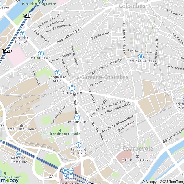 La carte pour la ville de La Garenne-Colombes 92250