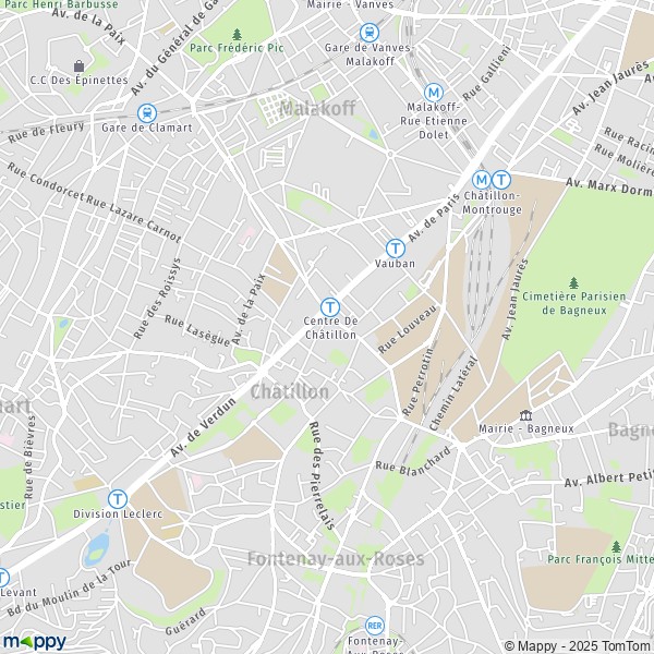 La carte pour la ville de Châtillon 92320