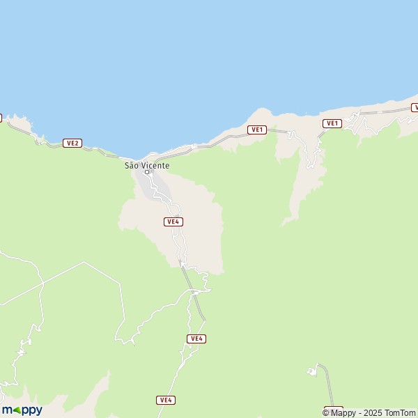 La carte pour la ville de 9240 São Vicente
