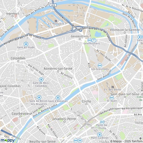 La carte pour la ville de Asnières-sur-Seine 92600