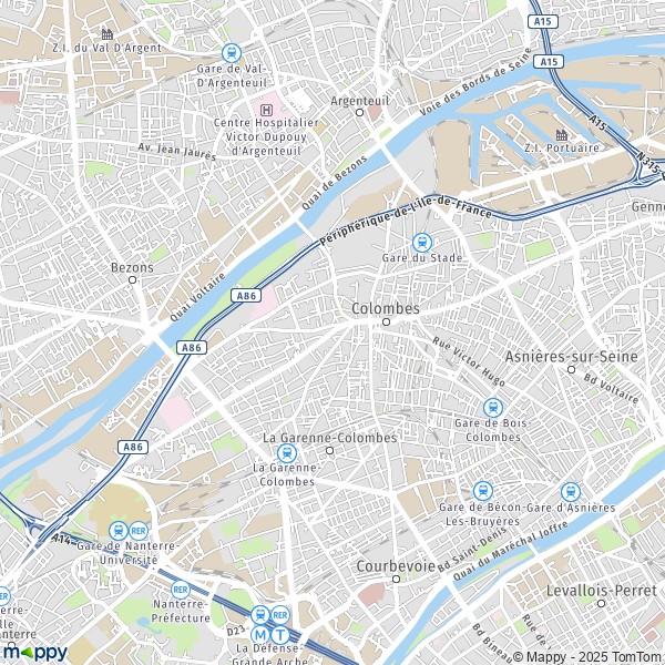 La carte pour la ville de Colombes 92700