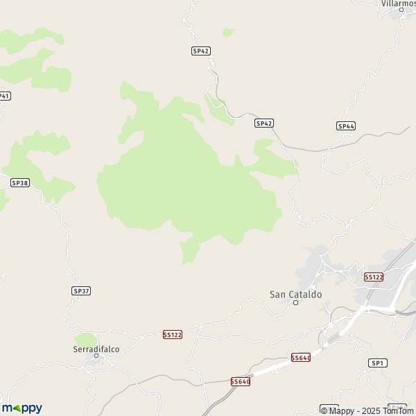 La carte pour la ville de San Cataldo 93017