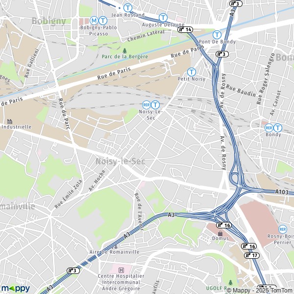 La carte pour la ville de Noisy-le-Sec 93130