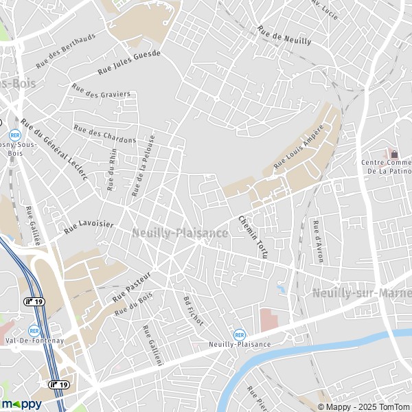 Plan Neuilly-Plaisance carte Neuilly-Plaisance  93360  infos