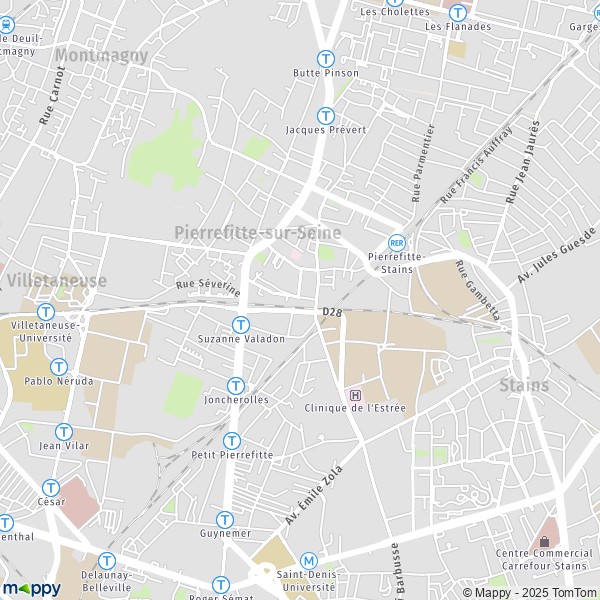 La carte pour la ville de Pierrefitte-sur-Seine 93380