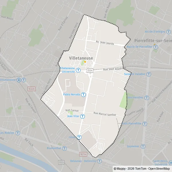Plan Villetaneuse Carte De Villetaneuse Et Infos Pratiques