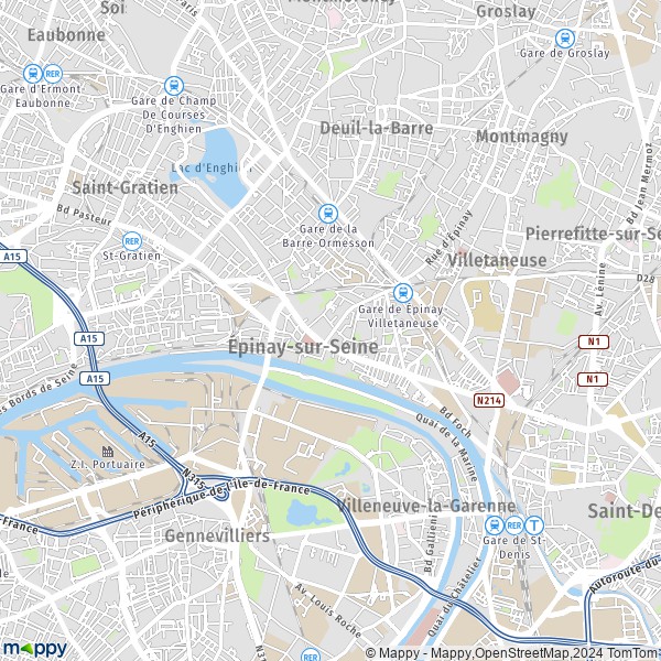La carte pour la ville de Épinay-sur-Seine 93800
