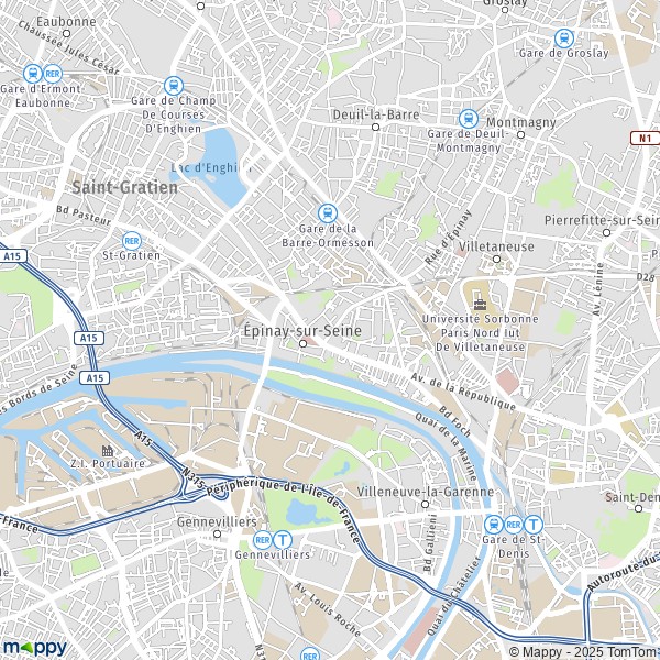 La carte pour la ville de Épinay-sur-Seine 93800