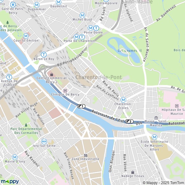 La carte pour la ville de Charenton-le-Pont 94220