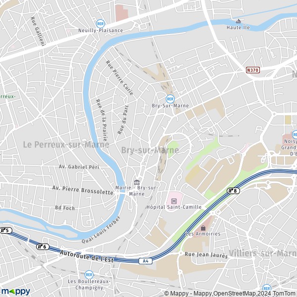 La carte pour la ville de Bry-sur-Marne 94360