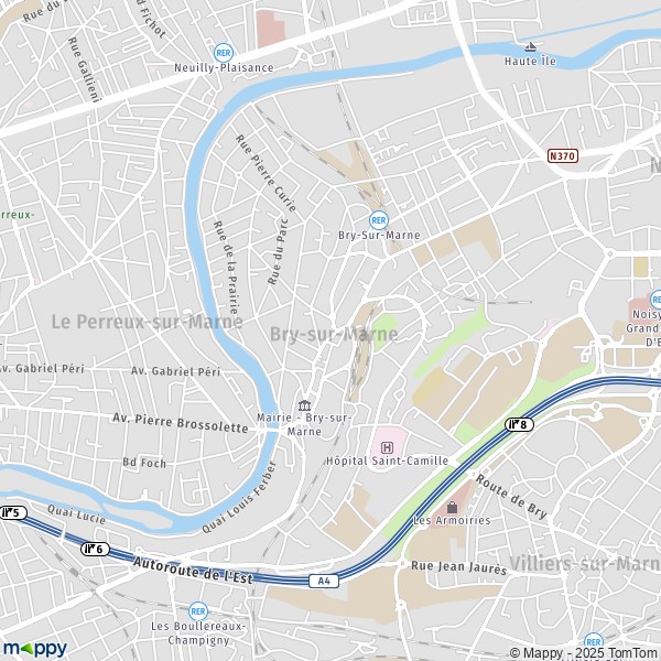 La carte pour la ville de Bry-sur-Marne 94360