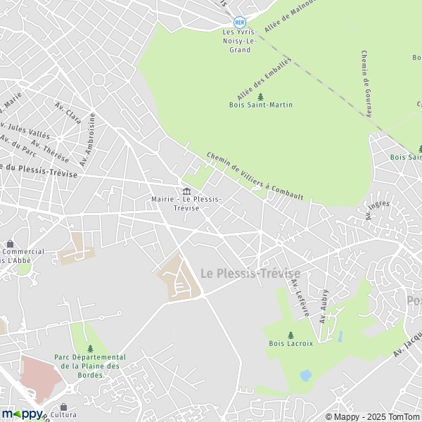 La carte pour la ville de Le Plessis-Trévise 94420