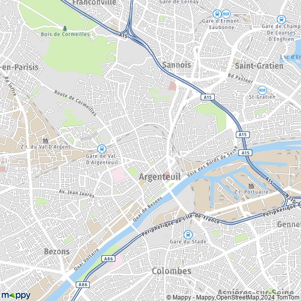 La carte pour la ville de Argenteuil 95100