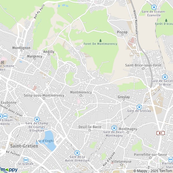 Plan montmorency carte montmorency  95160  infos pratiques