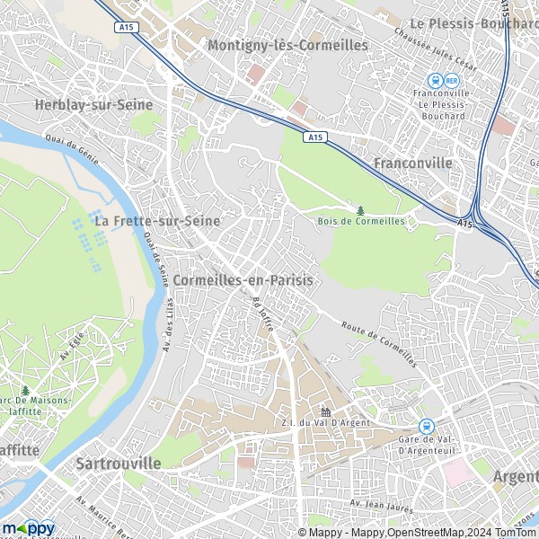 La carte pour la ville de Cormeilles-en-Parisis 95240
