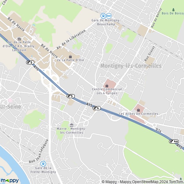 La carte pour la ville de Montigny-lès-Cormeilles 95370