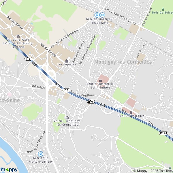 La carte pour la ville de Montigny-lès-Cormeilles 95370