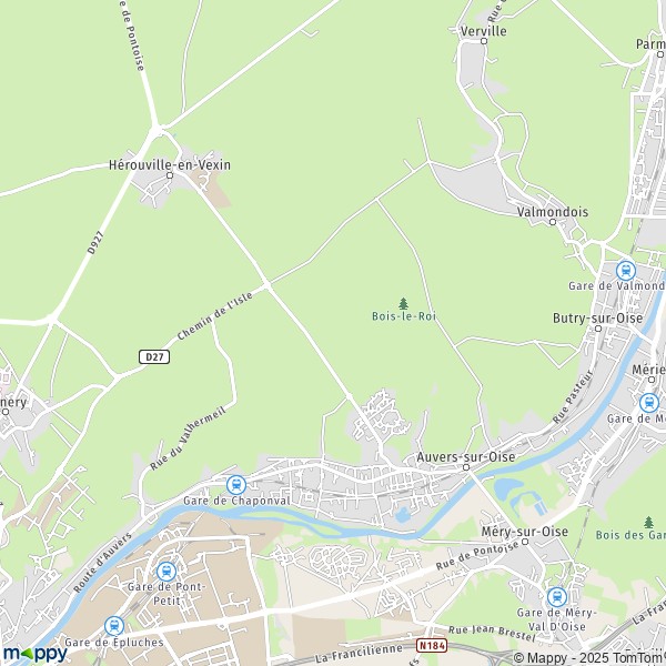 La carte pour la ville de Auvers-sur-Oise 95430