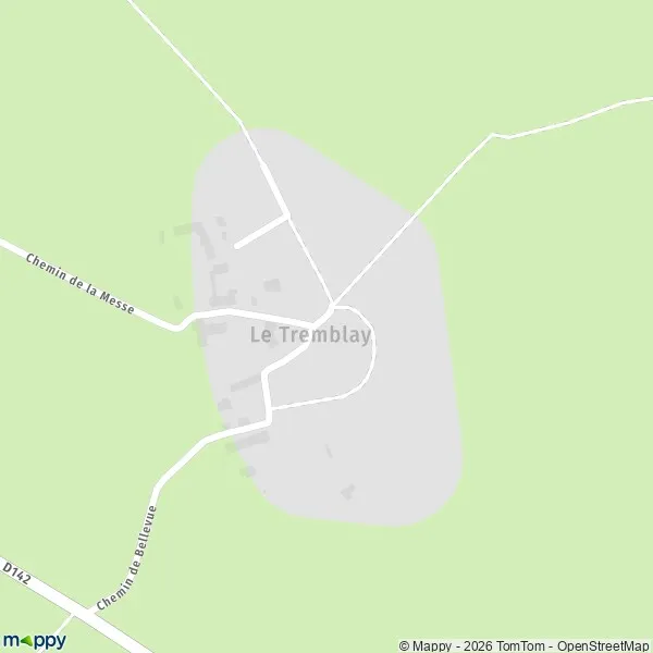 Plan Le Tremblay carte de Le Tremblay (95510) et infos pratiques