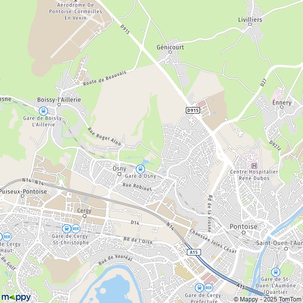 La carte pour la ville de Osny 95520