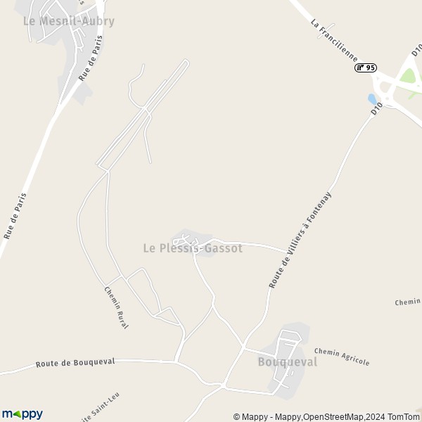 La carte pour la ville de Le Plessis-Gassot 95720