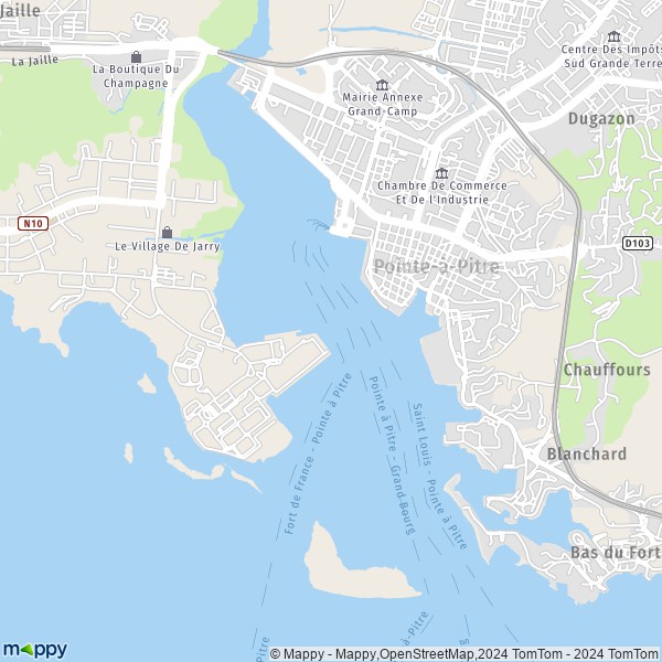 La carte pour la ville de Pointe-à-Pitre 97110