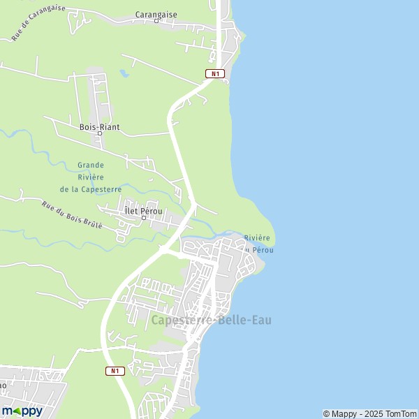 Carte Grand Rivière, 97130 Capesterre-Belle-Eau
