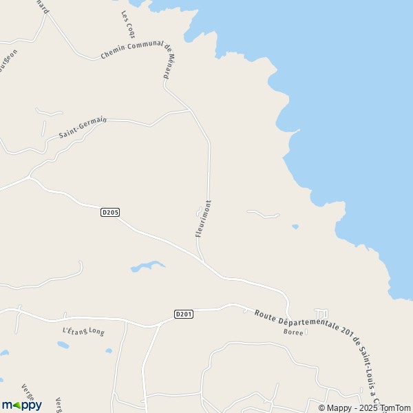 Carte Fleurimont, 97134 Saint-Louis