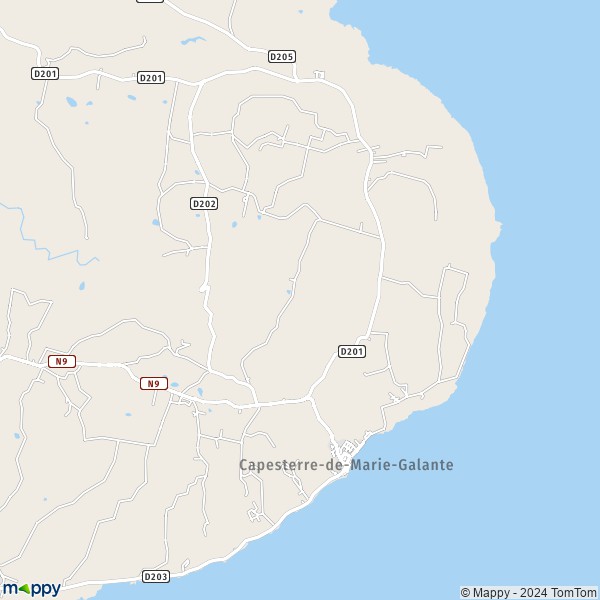 La carte pour la ville de Capesterre-de-Marie-Galante 97140