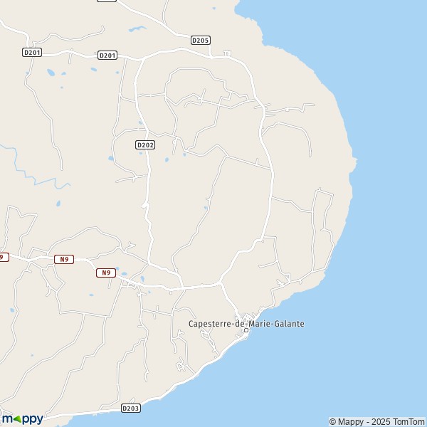 La carte pour la ville de Capesterre-de-Marie-Galante 97140