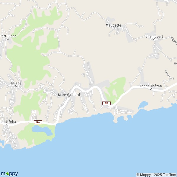 Carte Mare Gaillard, 97190 Le Gosier