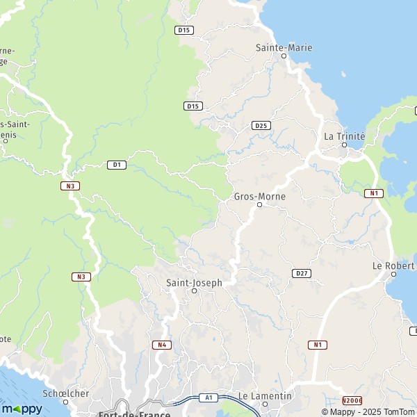 Plan Gros-Morne carte Gros-Morne  97213  infos pratiques