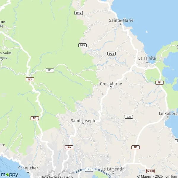 Plan GrosMorne carte de GrosMorne (97213) et infos pratiques