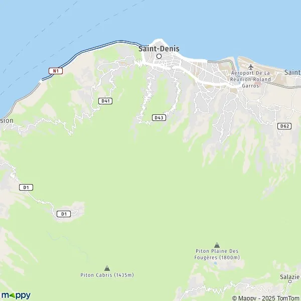 Plan SainteClotilde carte de SainteClotilde (97400) et infos pratiques