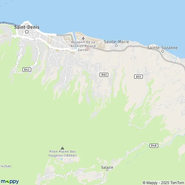 Plan SainteClotilde carte de SainteClotilde (97400) et infos pratiques