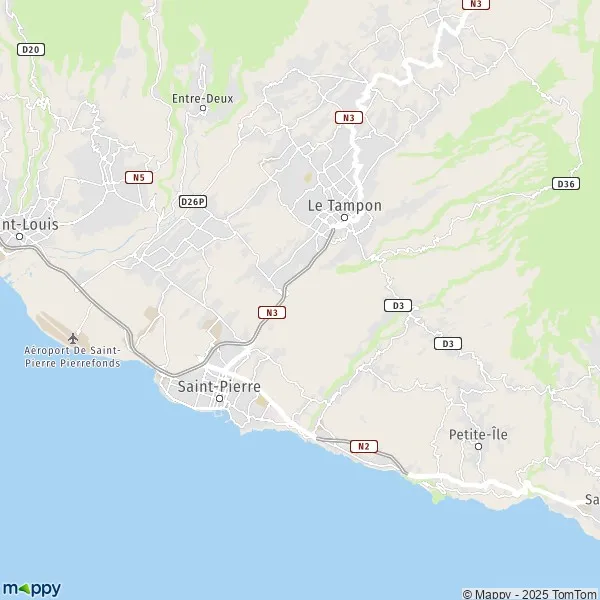 Plan SaintPierre carte de SaintPierre (97410) et infos pratiques