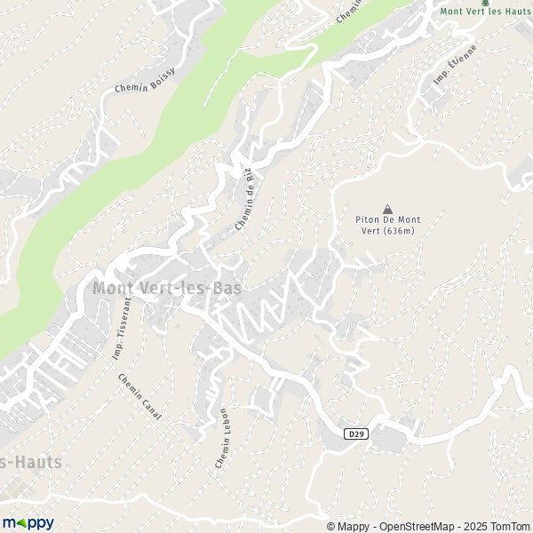 Carte Mont Vert-les-Bas, 97410 Saint-Pierre