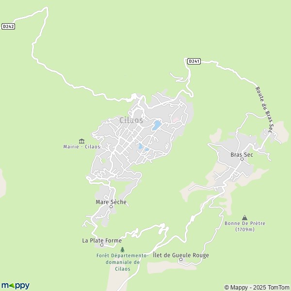 Carte Les Trois Mares, 97413 Cilaos