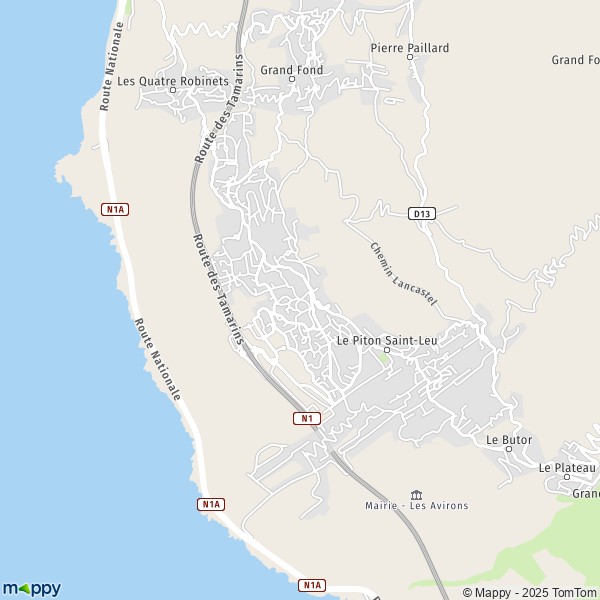 Carte Le Portail, 97416-97436 Saint-Leu